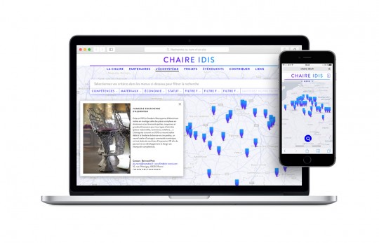 Chaire IDIS - cartographie - écosystème idis - vue du projet - Esad de Reims - Olaf Avenati